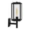 Hello Honey® Robert Stevenson Lighting Addison 17" Textured Black Metal & Glass Outdoor Light